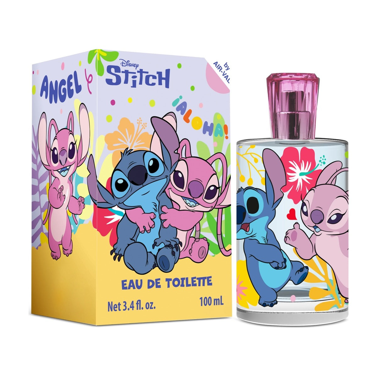 Disney Stitch & Angel EDT 100 ml (3.4 oz), frasco y caja original