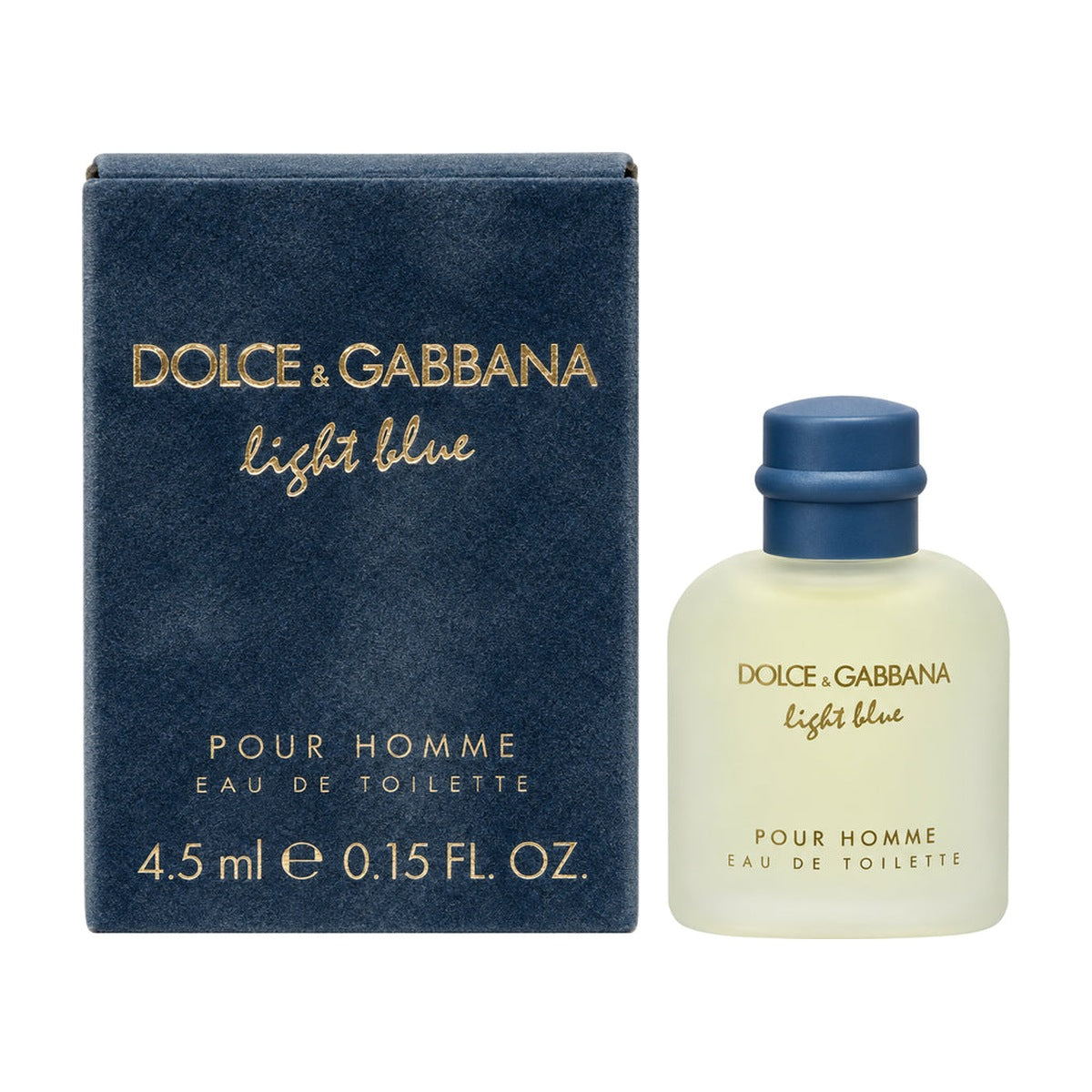Dolce & Gabbana Light Blue Pour Homme EDT Mini 4.5 ml (0.15 oz), frasco y caja original
