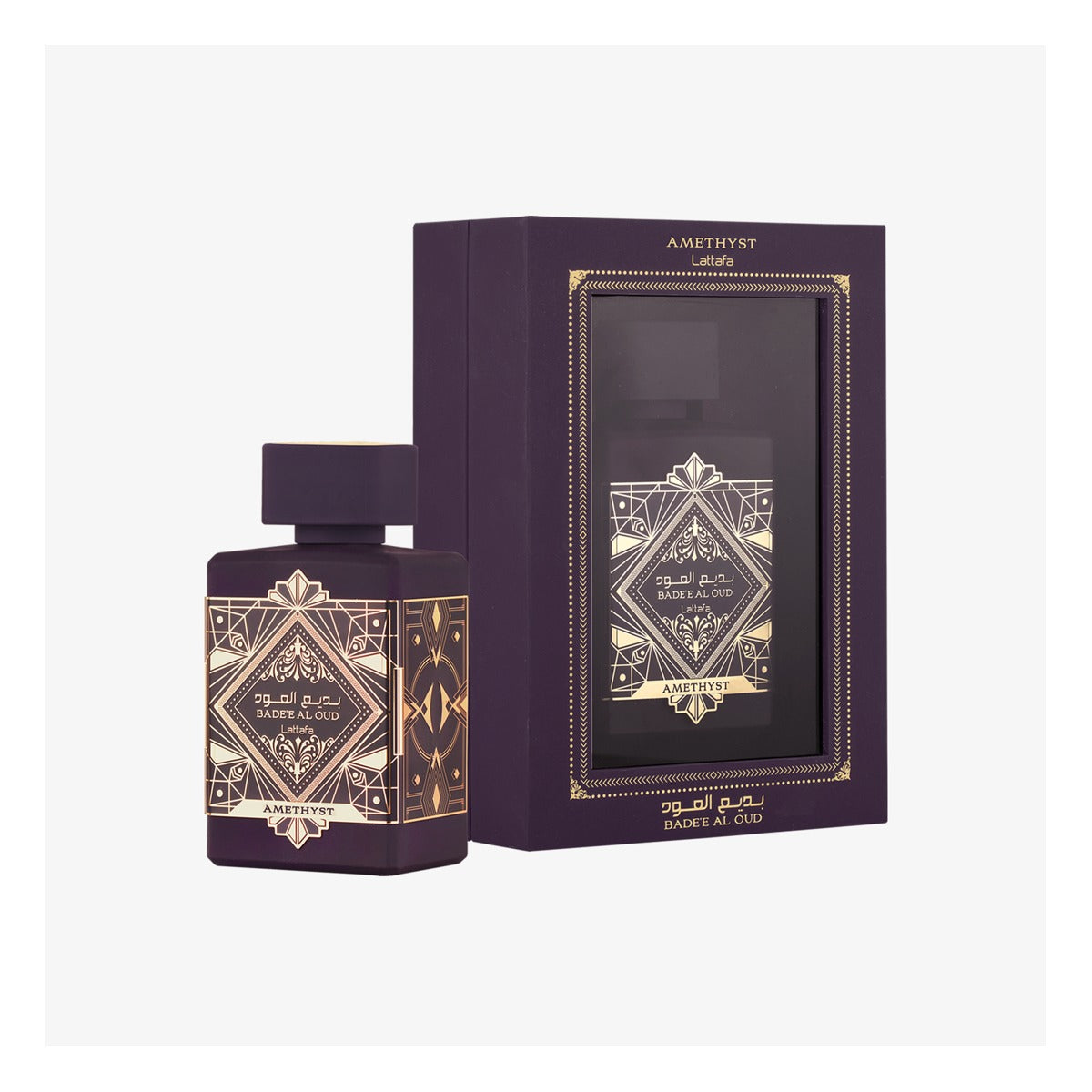 Lattafa Bade'e Al Oud Amethyst EDP 100 ml (3.4 oz) - frente