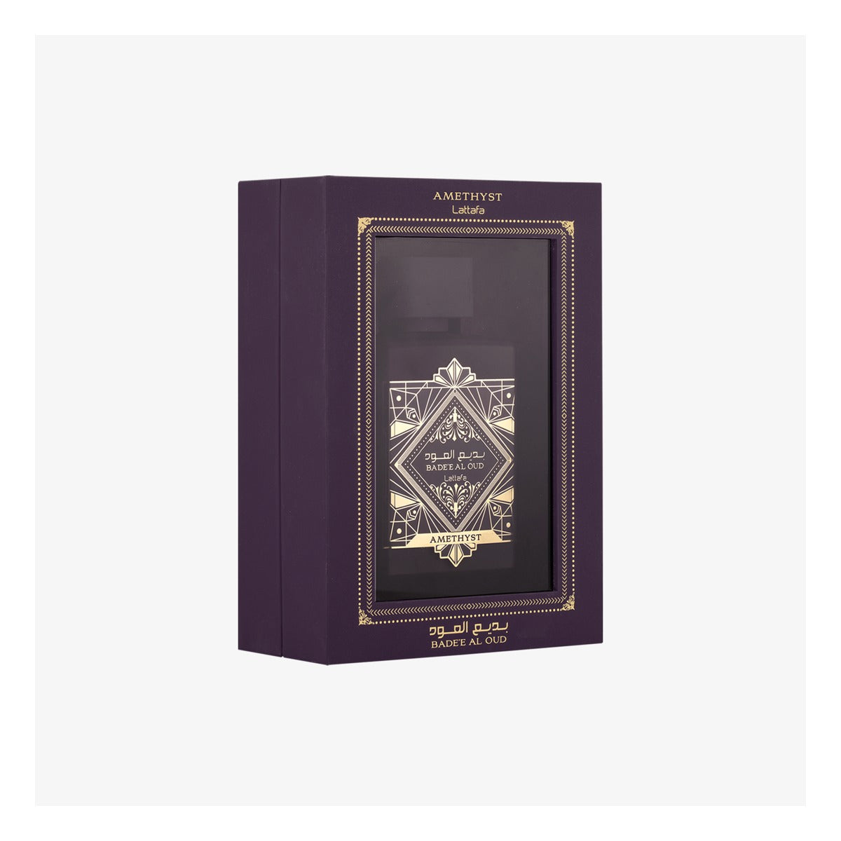 Lattafa Bade'e Al Oud Amethyst EDP 100 ml (3.4 oz) - ángulo