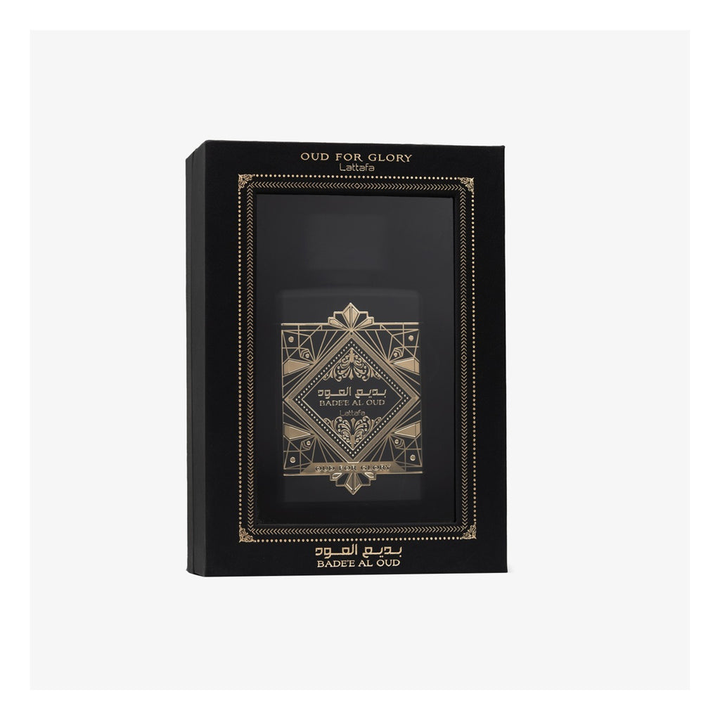Lattafa Bade'e Al Oud Oud for Glory EDP 100 ml (3.4 oz) - ángulo