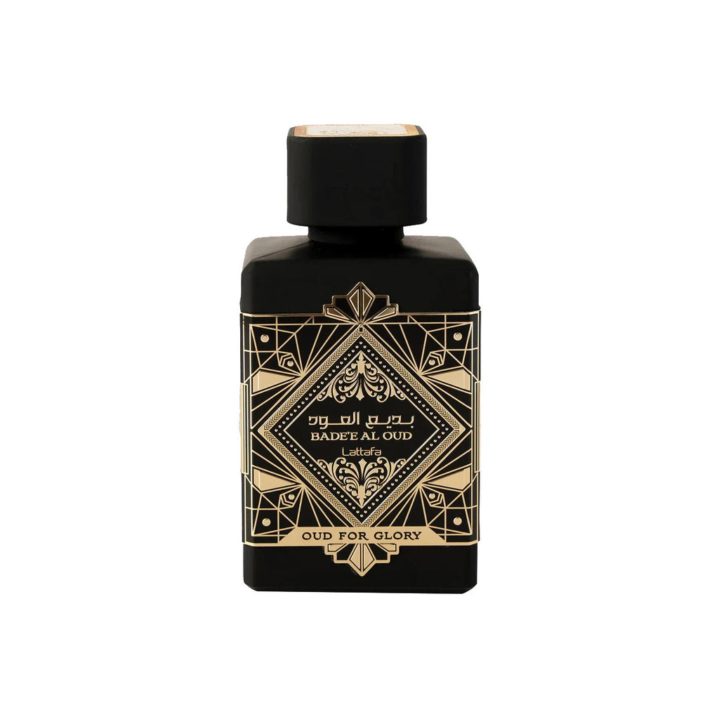 Lattafa Bade'e Al Oud Oud for Glory EDP 100 ml (3.4 oz) - caja