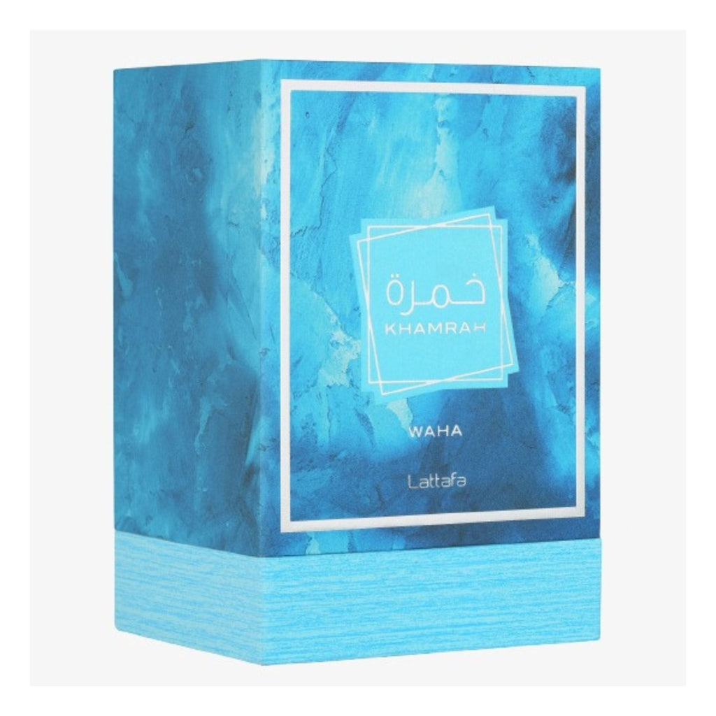 Lattafa Khamrah Waha EDP 100 ml (3.4 oz) - ángulo