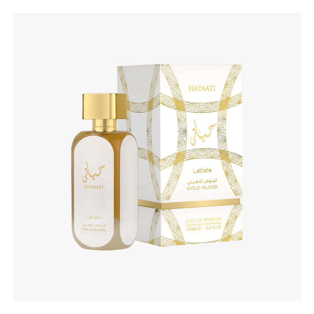 Lattafa Hayaati Gold Elixir EDP 100 ml (3.4 oz) - frente